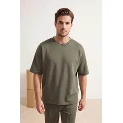 Trendyol Muška majica Tmnss26Ts00003, Kaki