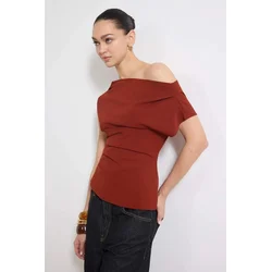 Trendyol Milla Ženska bluza, Braon