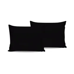 De Black Black Satin Pillowcase Set (2 komada)