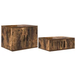 Ormarić za pohranu 2 pcs Dimljeni hrast 127 x 41 x 40 cm