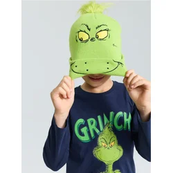 Sinsay - Beanie šešir sa vezom Grinch - žuto zeleno