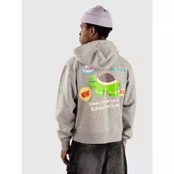 A.LAB Jerry Gang Popsicles Boxy Zip moški pulover s kapuco heather grey