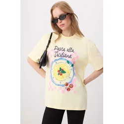 Trendyol Milla ženska majica Twoss26Ts00335, svetložuta