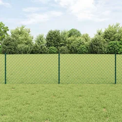 Ograda od lančanih veza s postovima 25 x 0,6 m Zelena Mreža