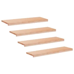 vidaXL Stopnice 4 kos 90 x 30 x 2 cm Naravna Trda bukovina