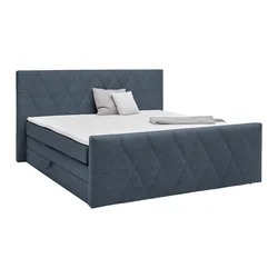 Based Postelja Boxspring Josie-b, Sivomodra, 160x200
