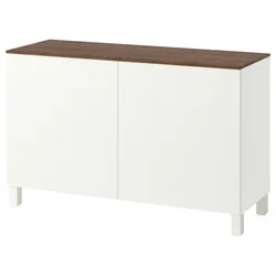 BESTA Kombin. odlaganje s vratima, bela/Förvaltare bela, 120x42x75 cm