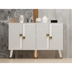Hanah Home Komoda Ahart 120x80x30cm Belo-Zlatna