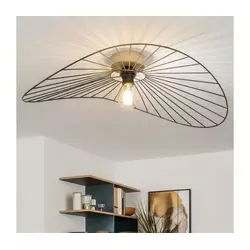 Brilagi - LED plafonski luster CERIA WIRE 1xE27/40W/230V 60x80 cm crna/hrast