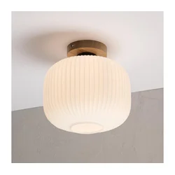 Plafonsko svetlo HARMA WOOD 1xE27/15W/230V hrast/bela prečnik 25 cm