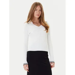 PINKO Pulover Linosa 105418 A2PS Bela Regular Fit