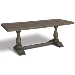 Casa Padrino country style dining table gray - Various Sizes - Rustic solid wood kitchen table - Rustic solid wood dining room furniture - Country style dining room furniture