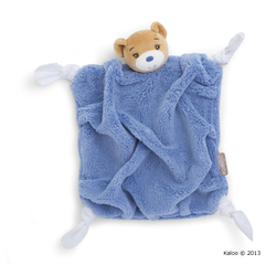 Plišani medo za maženje Plume-Indigo Bear Doudou Kaloo 20 cm u poklon kutiji za najmlađe plavi