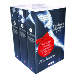Komplet Petdeset odtenkov sive, teme in svobode, E. L. James (broširana, 2012)