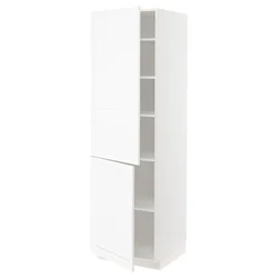 METOD Visoki element s policama/2 vrata, bela Enköping/bela im. drveta, 60x60x200 cm