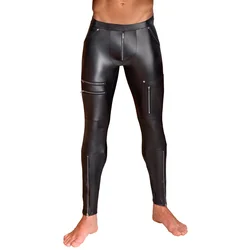 NEK Narrow Matte Look Trousers with Zips 2140314 Black L