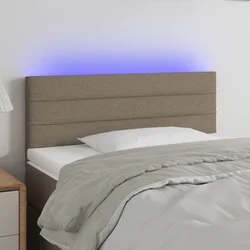 LED uzglavlje smeđesivo 80 x 5 x 78/88 cm od tkanine