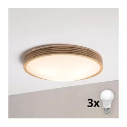 Brilagi - LED plafonsko svetlo CARVALHO MODERN SLIM 3xE27/60W/230V, prečnik 47,5 cm, hrast