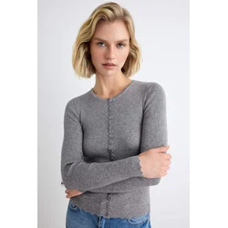Trendyol Milla ženska jakna Cardigan Twoaw27Hi00105, antracitna