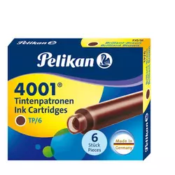 Tinta za nalivpero patrone kratke pk6 4001 Pelikan 311928 braon