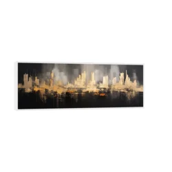 Canvas Slika na platnu Abstraktna Metropola, 90x30cm, Sa ramom, Beli
