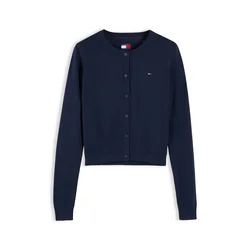 Tommy Jeans Pletena jopa Essential temno modra