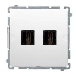 Simon Basic dvojna HDMI vtičnica bela BMGHDMI2.01/11
