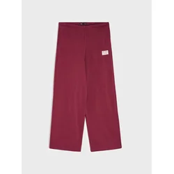 Sinsay - Wide leg trenerka pantalone sa našivkom - maroon