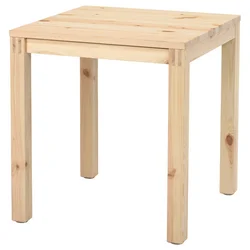 IKEA PS 2026 Sto s fikom, borovina prozirno lakirano, 70x70 cm