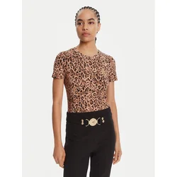 Just Cavalli Majica 79PAHE07 CJ112 Rjava Slim Fit