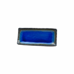 Moder keramičen krožnik MIJ Cobalt, 29x12 cm
