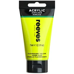 Akrilna barva fluorescentno rumena 75 ml Reeves