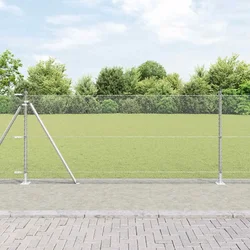 Heksagonalna ograda s betonskom osnovom 100 x 1 m Srebrna Mreža