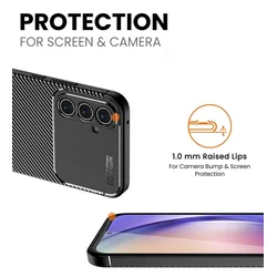 CARBON PREMIUM maska za SAMSUNG GALAXY A54 5G crna
