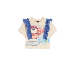 Desigual Majica modra / rdeča / volneno bela