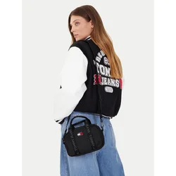 Torbica Tommy Jeans črna barva, AW0AW17889