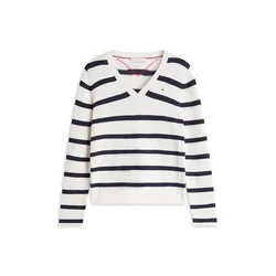 TOMMY HILFIGER Pulover mornarska/bela