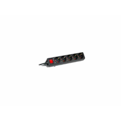 COMMEL Produžni kabl 5 utičnice sklop 16A 3500W crna 3m H05VV-F 3G1/5 C232-525