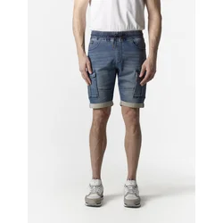 KOROSHI Kargo kavbojke moder denim