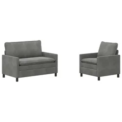 Set sofe 2 pcs Tamnosiva Baršun