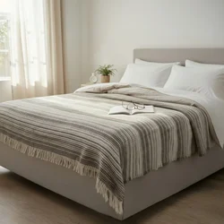 Ćebe Cozy 180x220cm Zeta Bej - Akril/Pamuk