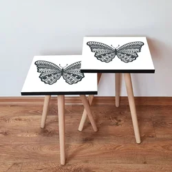 Hanah Home Set klub stočića 2Shp12, 2 komada, Šareni