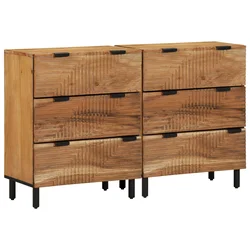 vidaXL Omarici 2 kosi Rjava 60x33x75 cm Trden akacijev les