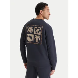 Quiksilver Salt Water Graphic Crew Sweater dark navy
