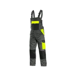 CANIS Radne pantalone na tregere Phoenix Cronos/ siva/žuta