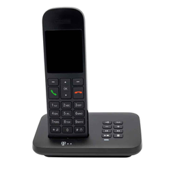 Telekom Sinus A12 Analog/DECT telefon, črn