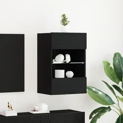 Set TV komoda Zidne Crna 40 x 30 x 60,5 cm Konstruirano drvo