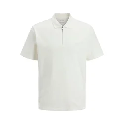 JJ Rebel by Jack & Jones polo majica Reeze sa rajsferšlusom za muškarce, bela, XL