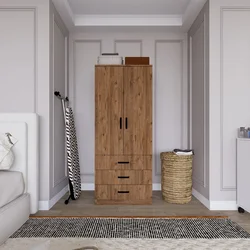 Hanah Home Garderober Easy 1600-57, 60x174.8x47 cm, Smeđe boje