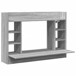 Zidni radni stol boja sivog hrasta sonome 105x48x75 cm drveni